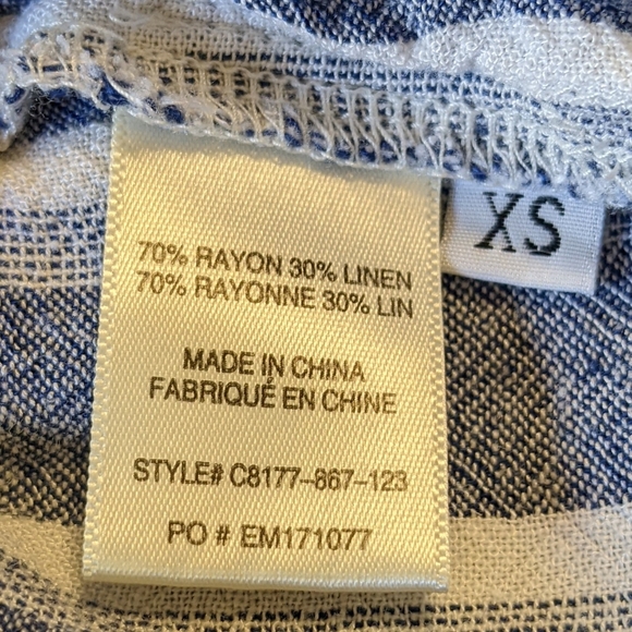 Cloth & Stone Chambray Cropped Wide Leg Romper Size X-small - Picture 7 of 8